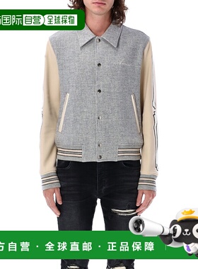 1h可退 AMIRI 男士外套 AMOUVY1007GREY SS2025 灰色 Bones jacke