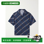 可拆卸领格纹真丝衬衫 1h可退 811330 巴宝莉 男士 潮奢 Burberry