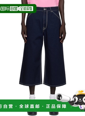 1h可退 潮奢 Acne Studios 艾克妮 男士 蓝色刺绣牛仔短裤 CE0072