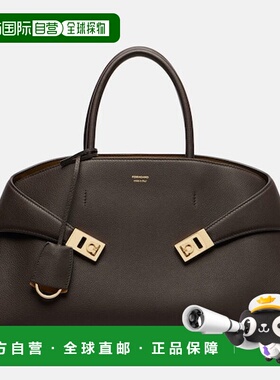 1h可退 潮奢 Salvatore Ferragamo 菲拉格慕 女士 Hug 中号皮革手