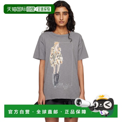 潮奢 Marc Jacobs 马克 雅可布 女士 灰色 Look 22 Oversized T恤