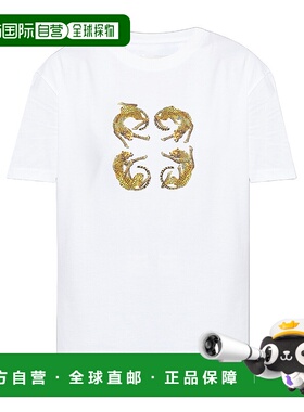 GIVENCHY 女士T恤 BW70EKP6YX100 AW2024 白色 T-shirt with prin