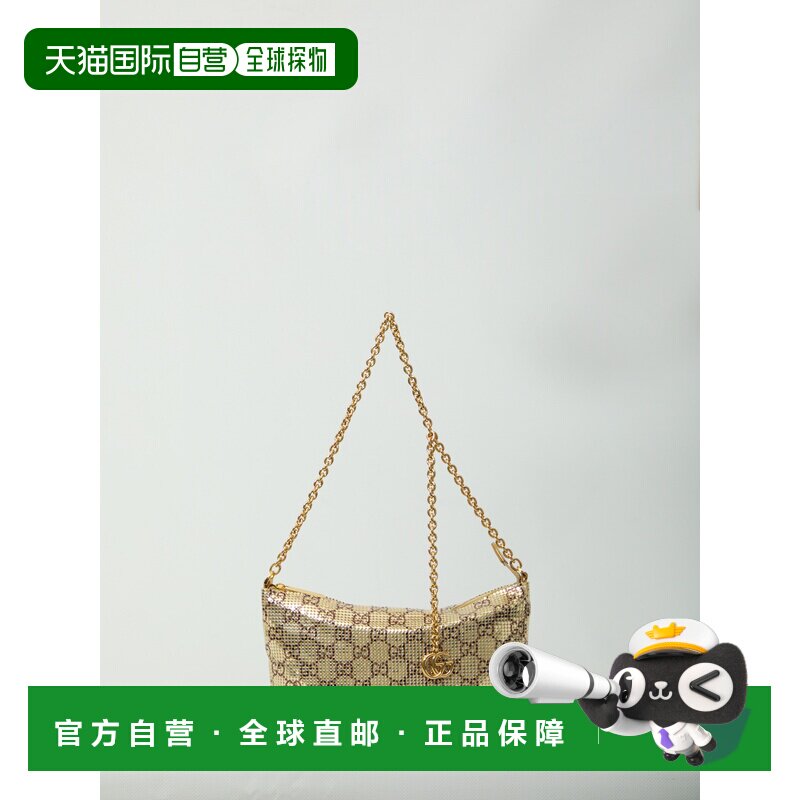GUCCI 女士手拿包 874771GAAHE8050 AW2026 金色 挂饰晚宴包古驰