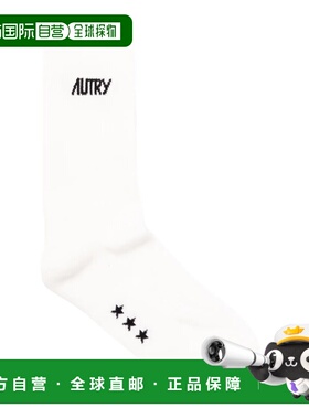 AUTRY 男士袜子 SOPUE7A0 SS2025 白色 Logo cotton blend socks