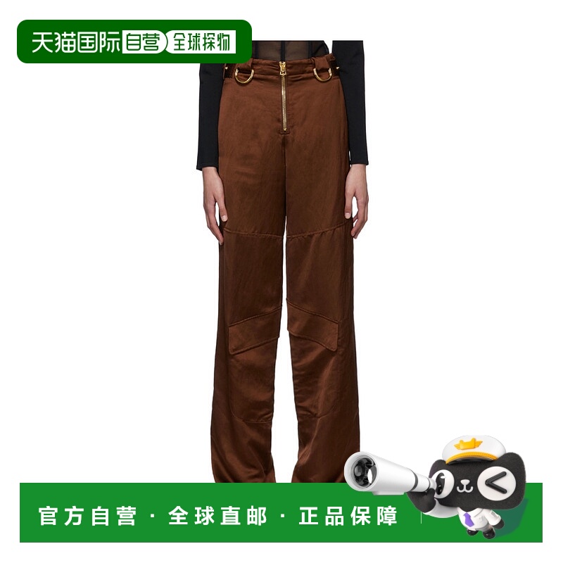 1h可退 TOM FORD 女士休闲裤 PAW455FAX595KB520 SS2022 棕色