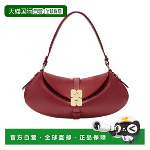 GANNI 女士手提包 B207005909F SS2026 红色 Kat Baguette 单肩包