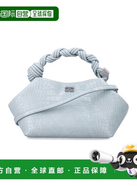 GANNI 女士斜挎包 B21000311142500C SS2026 蓝色 BOU SMALL CROC