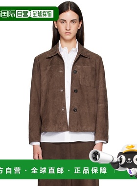 1h可退 潮奢 MaxMara 麦斯玛拉 女士 棕色 Cloe 绒面革夹克 25294