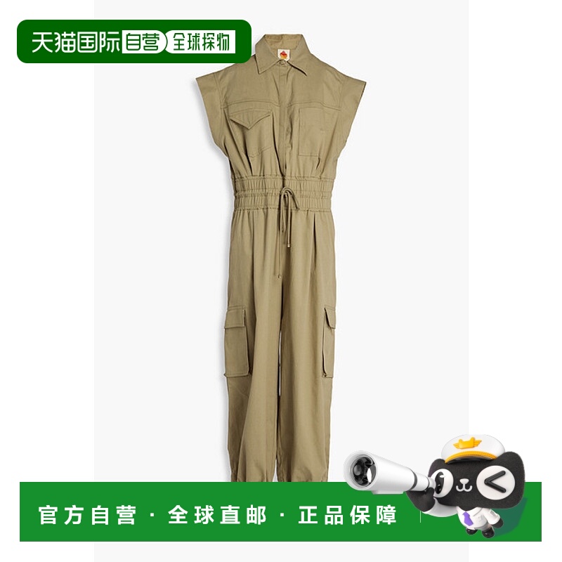 1h可退 潮奢 FARM RIO 女士 短款棉质斜纹布连衣裤 325725DARKGRE