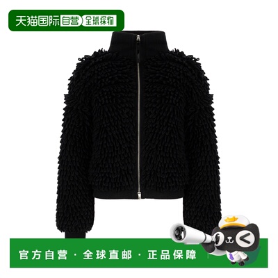 moncler 女士 4 Moncler Edward Enninful 黑色羊毛混纺羽绒夹克