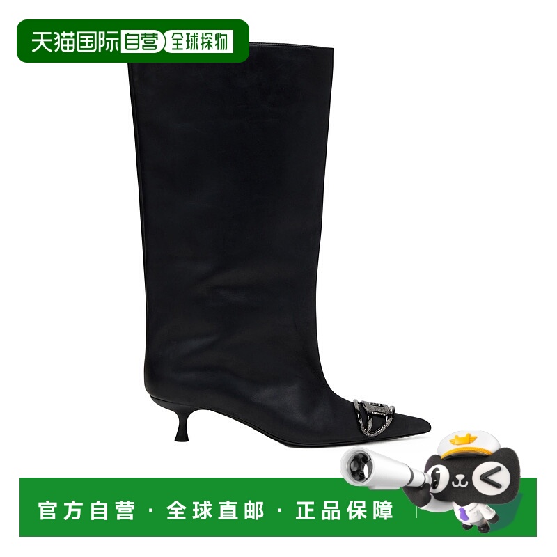 1h可退 DIESEL 女士靴子 Y03799P7389T8013 AW2025 黑色 Diesel B