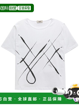 HERNO 女士T恤 JG000277D520091094 SS2025 女装圆领白色短袖T恤