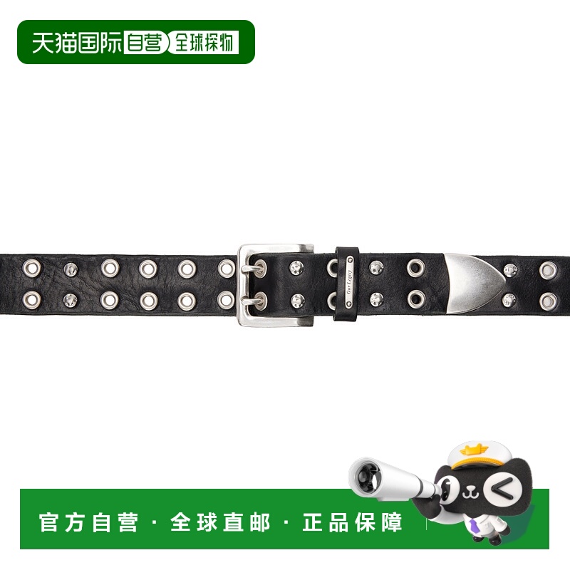 1h可退 潮奢 Our Legacy 女士 黑色 Studded Double Tongue 腰带