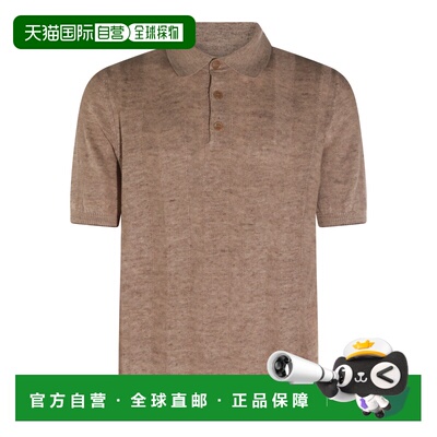 潮奢 Brunello Cucinelli 布内罗 古奇拉利 男士 驼色亚麻Polo衫