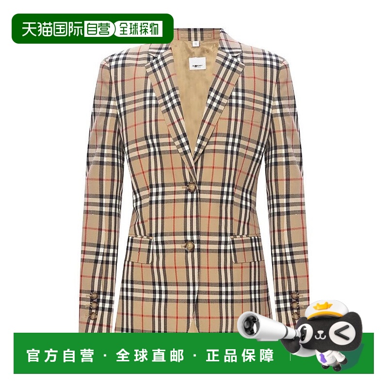 BURBERRY 女士西服 80334661 SS2023 花色 Vintage格纹羊毛西装外