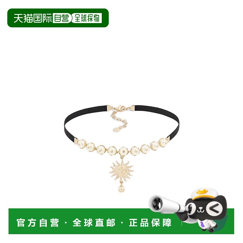 1h可退 奢淘 Dior Toile de Jouy Soleil 颈链 女吊坠链子珍珠