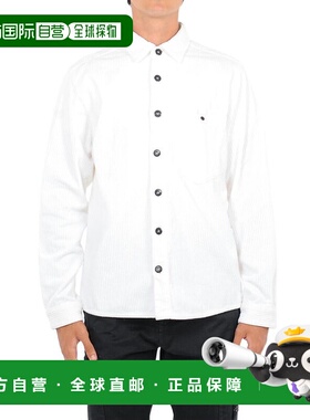 STONE ISLAND 男士衬衫 771511811V0001 AW2022 白色长袖灯芯绒