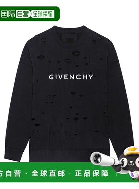 GIVENCHY 男士卫衣 BMJ0KE3Y9W011 AW2024 黑色 Black cotton ove