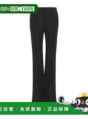 CHLOÉ 女士休闲裤 C24APA32063001 AW2024 黑色 碎跟羊毛修身裤