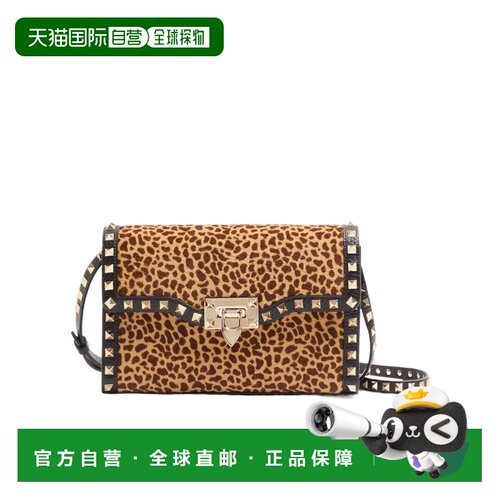 VALENTINO 女士斜挎包 WB0181ILJC2J SS2026 棕色 Rockstud 小号