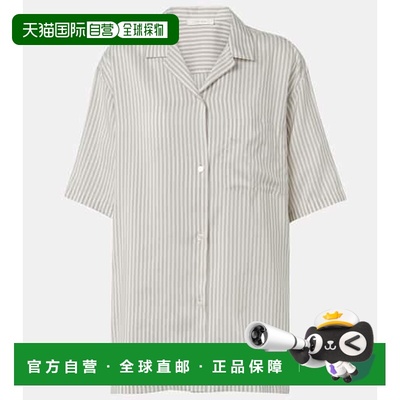 1h可退 潮奢 The Row 女士 Jorge 条纹真丝衬衫 white白色 舒适时