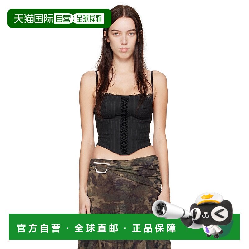 1h可退 潮奢 MISBHV 女士 黑色 Office Pinstripe Corset 上装 24