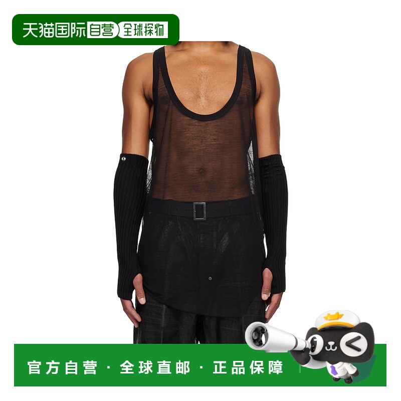 RICK OWENS 男士T恤 RR02E1101JWR09 AW2025 黑色