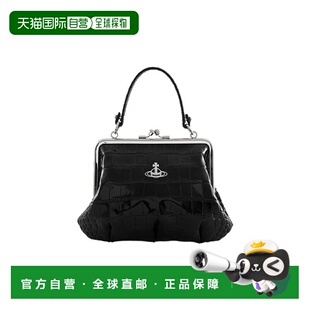 黑色 鳄鱼压纹单肩斜挎手提包 VIVIENNE WESTWOOD西太后
