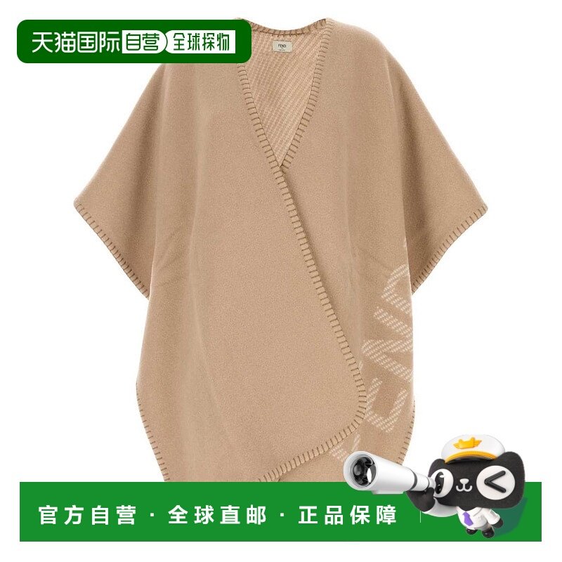 FENDI 女士外套 FXX777ASTBF0QB9 AW2024 花色斗篷