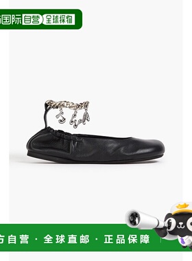 1h可退 潮奢 J.W. Anderson 女士 魅力精饰皮质芭蕾舞鞋 ANW41031