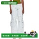 潮奢 蓝色工装 off 1h可退 white 女士 牛仔裤 OWYB01JF25DEN00143