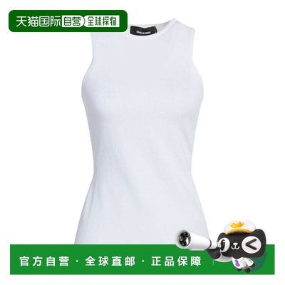 潮奢 Dsquared2 二次方 女士 背心上衣 white白色 舒适时尚性感