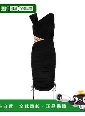 潮奢 Marine Serre 女士 无袖褶皱包臀裙连衣裙 WDR303ARJER0018