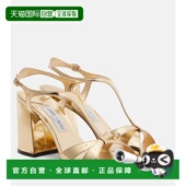 潮奢 金属感皮质凉鞋 Jimmy 周仰杰 1h可退 Kesia Choo 女士