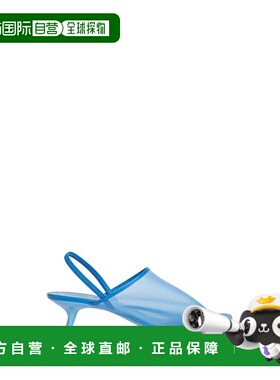 LOEWE 女士凉鞋 LLSP379X015672 SS2025 蓝色 网布花瓣露跟高跟凉