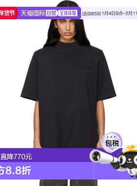 1h可退 潮奢 The Attico 女士 黑色垫肩 T 恤 260WCT00360JJJ025A