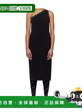 WE11DONE 女士连衣裙 WDOP025130WBK SS2025 黑色 不对称连衣裙