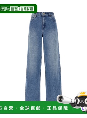MICHAEL KORS 女士牛仔裤 SS2025 蓝色直筒裤 MF49065FAU987