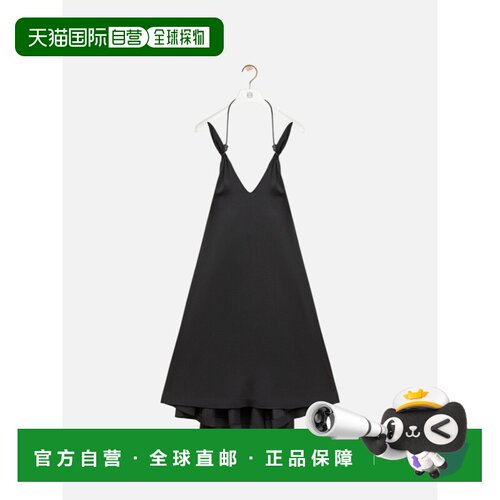 LOEWE 女士连衣裙 S359Y09XH41100 AW2025 黑色 V 领连衣裙
