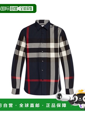 BURBERRY 男士衬衫 8073216A1960NAVYIPCHECK CO男装