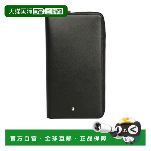 MONTBLANC 男士钱包 114534 AW2020 万宝龙 黑色拉链钱包