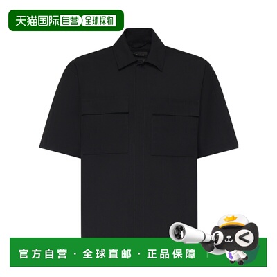 HERNO 男士衬衫 CM00014UL128479300 AW2026 黑色 短袖衬衫
