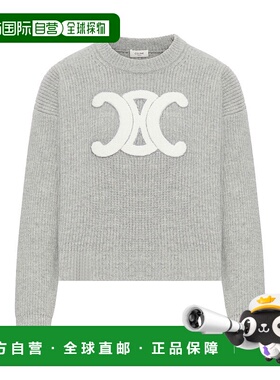 CELINE 女士针织毛衣 RY0GS423P09GM AW2025 灰色 长袖针织衫