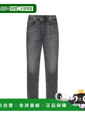 BALMAIN 男士牛仔裤 FH1MI083DF829AZ AW2025 黑色 Jeans with lo