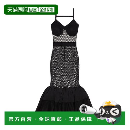 GIVENCHY 女士连衣裙 BW22L44ZS6001 AW2025 黑色 露背蕾丝连衣裙