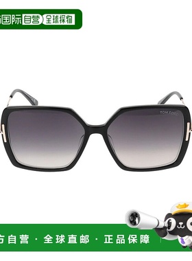 1h可退 TOM FORD 女士眼镜 FT103901B AW2023 黑色 徽标太阳镜
