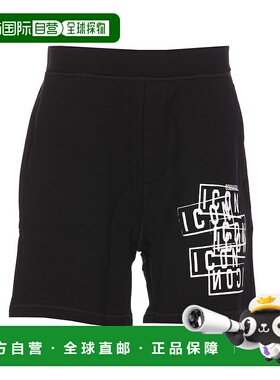 DSQUARED2 男士短裤 S79MU0060S25516900 CO 黑色 Black cotton b