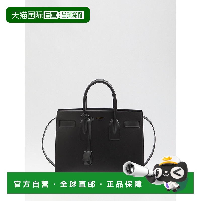 1h可退 潮奢 Saint Laurent 圣罗兰 女士 黑色徽标单肩包 3782990