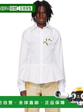 1h可退 潮奢 EGONLAB. 男士 白色 Poplin Top 衬衫 SS25SH002