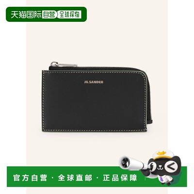 JIL SANDER 男士卡包 100300419913000 CO 黑色 Card case with c